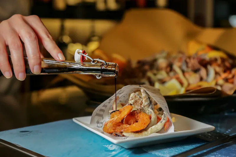 Fritto misto con aceto balsamico